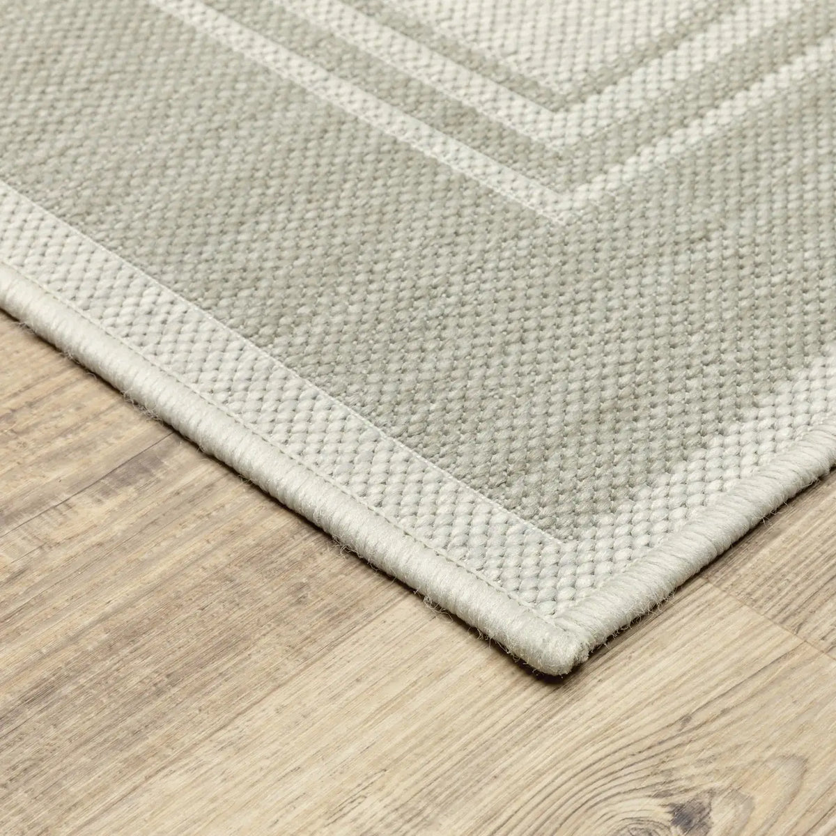 Oriental Weavers Sphinx Portofino 6765W Ivory/ Grey Rugs - corner detail