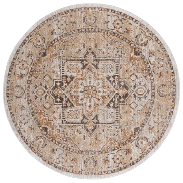 Safavieh Hazel 500 6'-0" x 6'-0" Rug in Beige / Brown