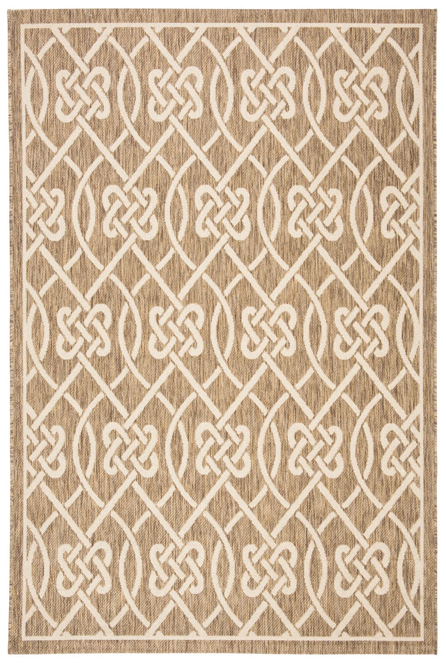 Safavieh Courtyard 5'-3" x 7'-7" Rug in Mocha / Light Beige
