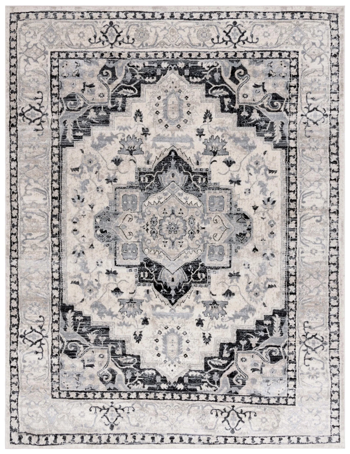 Safavieh Brentwood 10'-0" x 13'-0" Rug in Ivory / Black