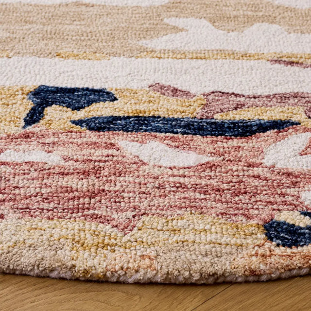 Safavieh Ebony 6'-0" x 6'-0" Rug in Beige / Rust