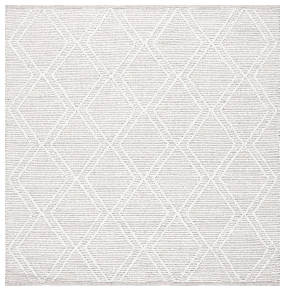 Safavieh Kilim 6'-0" x 6'-0" Rug in Light Grey / Ivory