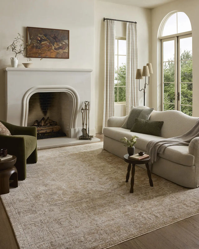 Loloi Clarisse CLS-03 Traditional Power Loomed Taupe, Dove Rug - room scene 3