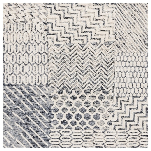 Safavieh Ebony 6'-0" x 6'-0" Rug in Ivory / Black