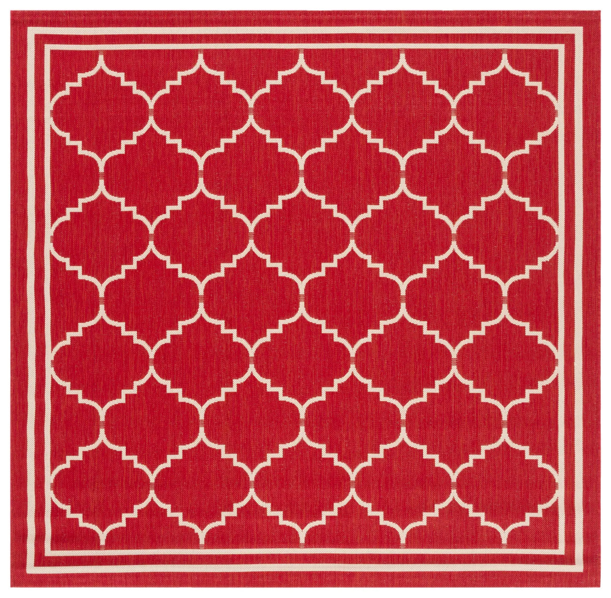 Safavieh Courtyard 6'-7" x 6'-7" Rug in Red / Beige
