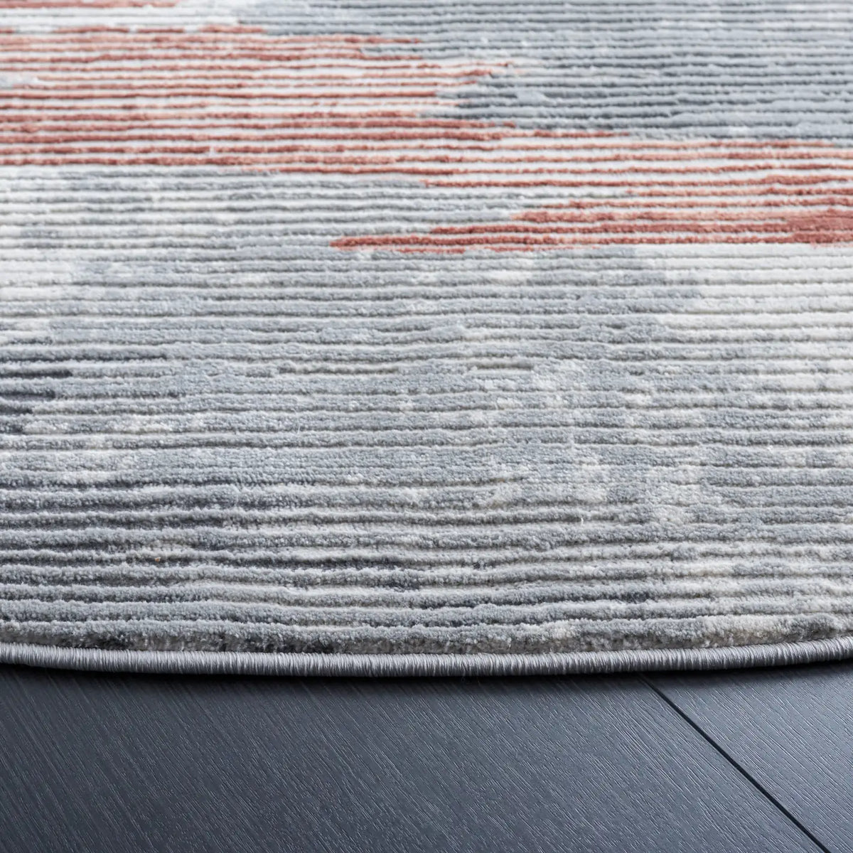 Safavieh Invista 6'-7" x 6'-7" Rug in Light Grey / Rust
