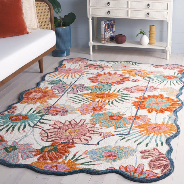 Safavieh Jardin 4'-0" x 6'-0" Rug in Ivory / Rust
