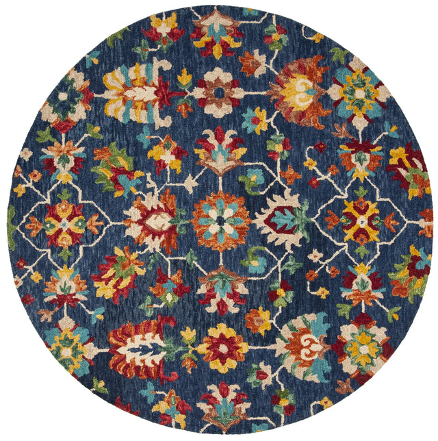Safavieh Aspen 5'-0" x 5'-0" Rug in Navy / Red