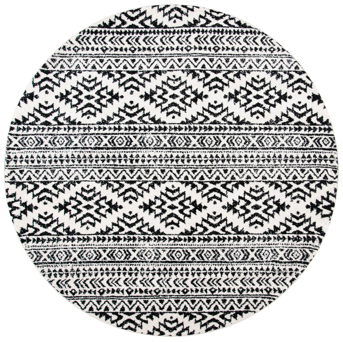 Safavieh Tulum 10'-0" x 10'-0" Rug in Ivory / Black