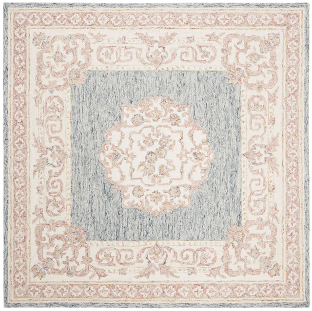 Safavieh Aubusson 6'-0" x 6'-0" Rug in Blue / Pink