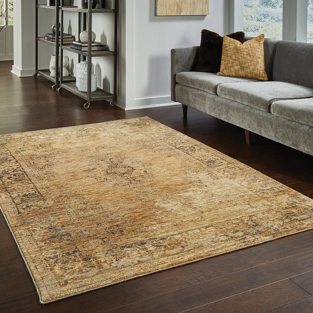 Oriental Weavers Sphinx Andorra 6845D Gold/Brown Rugs - room scene
