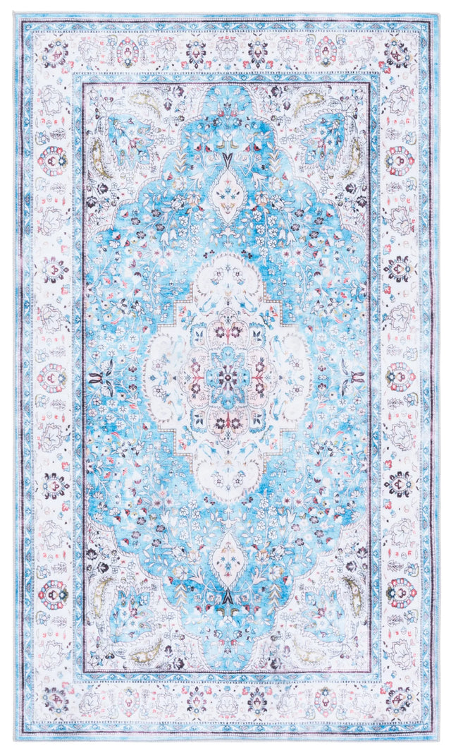 Safavieh Martha Stewart Washable 3'-0" x 5'-0" Rug in Turquoise / Beige