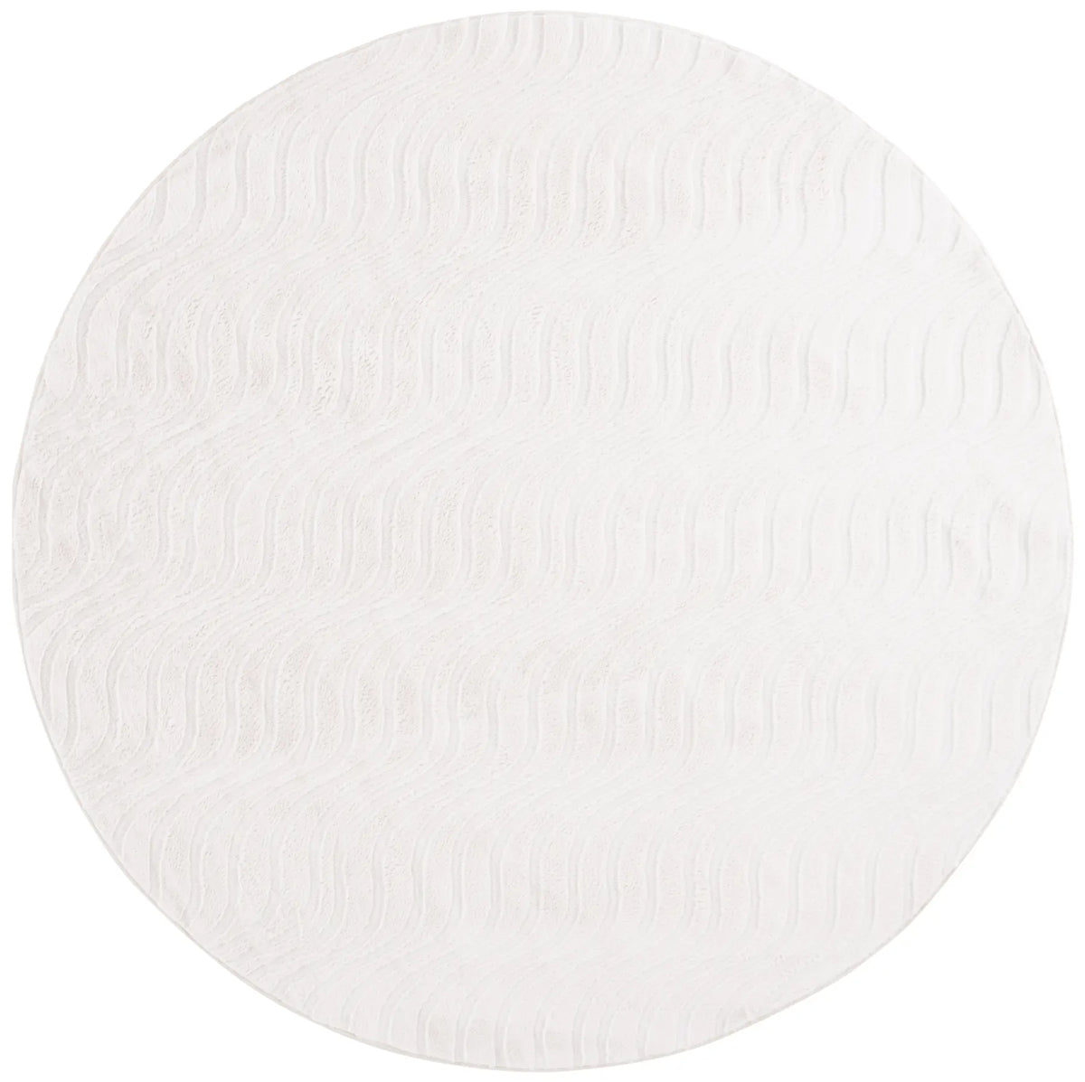 Safavieh Faux Rabbit Fur 800 6'-0" x 6'-0" Rug in Ivory