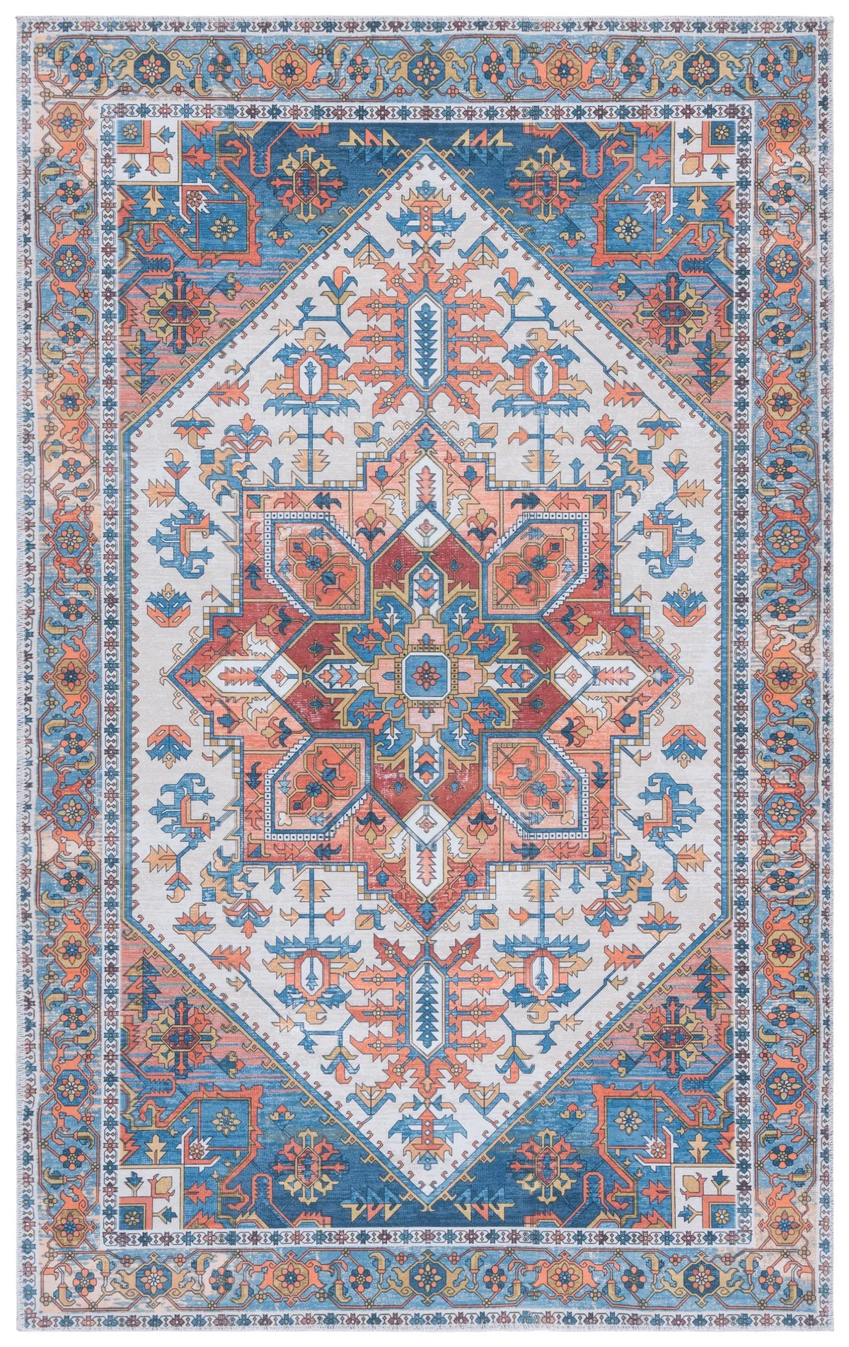 Safavieh Arizona 3'-0" x 5'-0" Rug in Rust / Navy