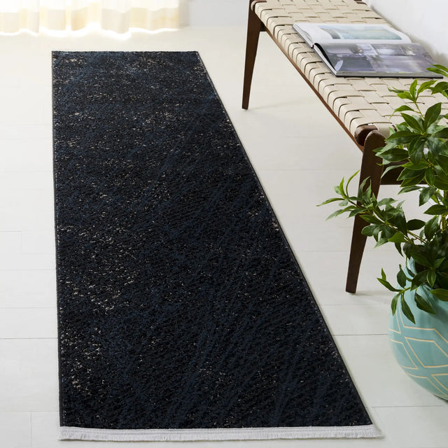Safavieh Mila 2'-2" x 8'-0" Rug in Dark Blue / Black