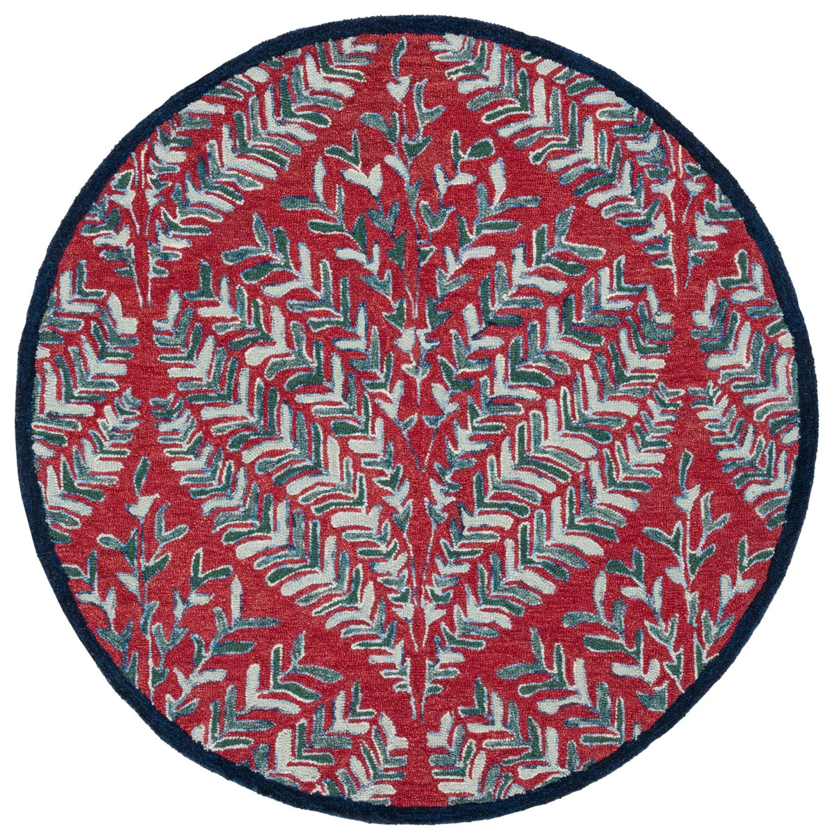 Safavieh Capri 5'-0" x 5'-0" Rug in Red / Green