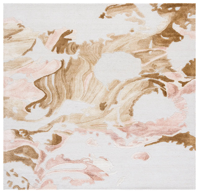Safavieh Fifth Avenue 6'-0" x 6'-0" Rug in Beige / Rust