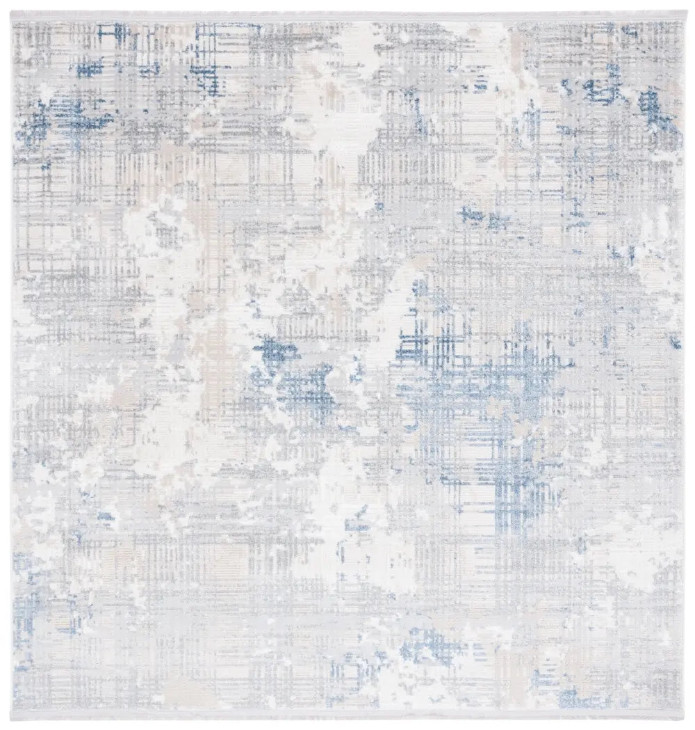 Safavieh Whisper 6'-7" x 6'-7" Rug in Grey / Blue Ivory