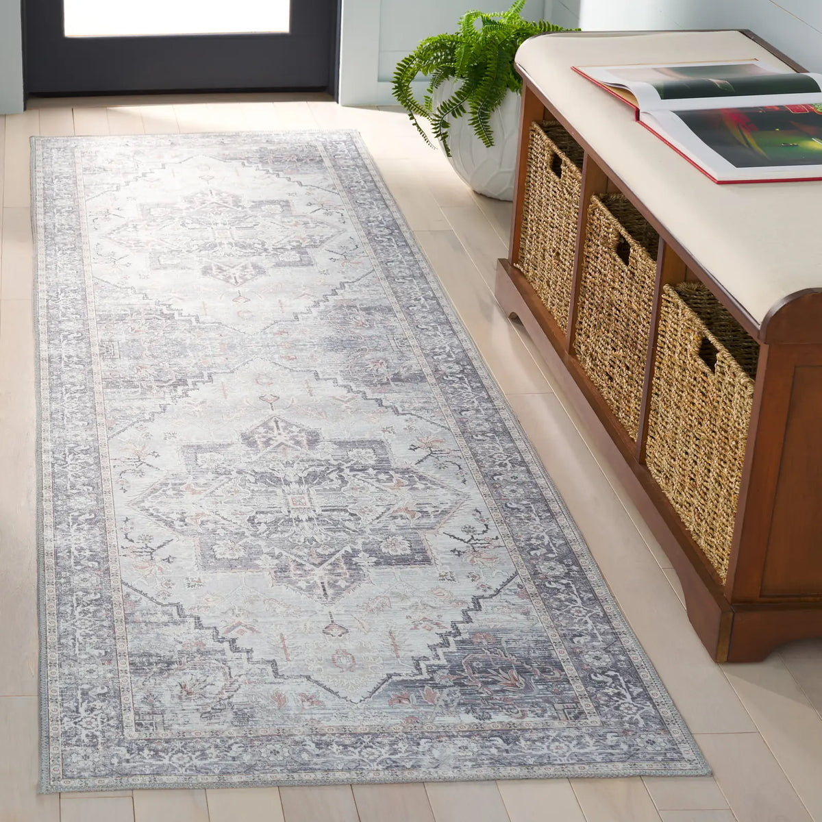Safavieh Arizona 2'-6" x 8'-0" Rug in Grey / Light Grey