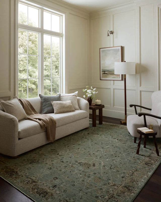 Loloi Briar BRR-02 Aqua / Olive Rug - room scene 3