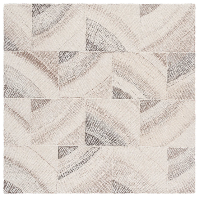 Safavieh Abstract 6'-0" x 6'-0" Rug in Ivory / Brown