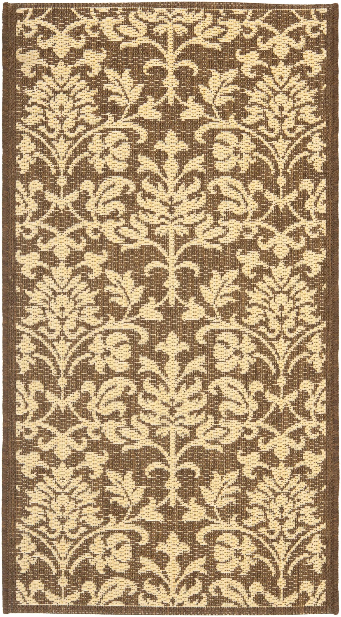 Safavieh Courtyard 2'-0" x 3'-7" Rug in Chocolate / Natural