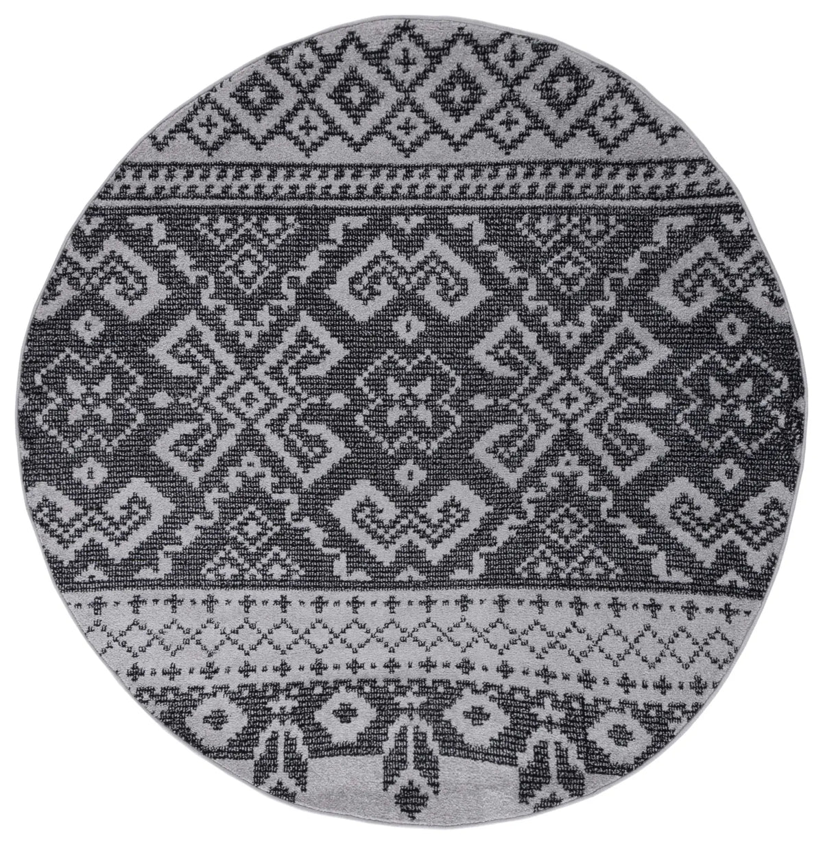 Safavieh Adirondack 6'-0" x 6'-0" Rug in Silver / Black