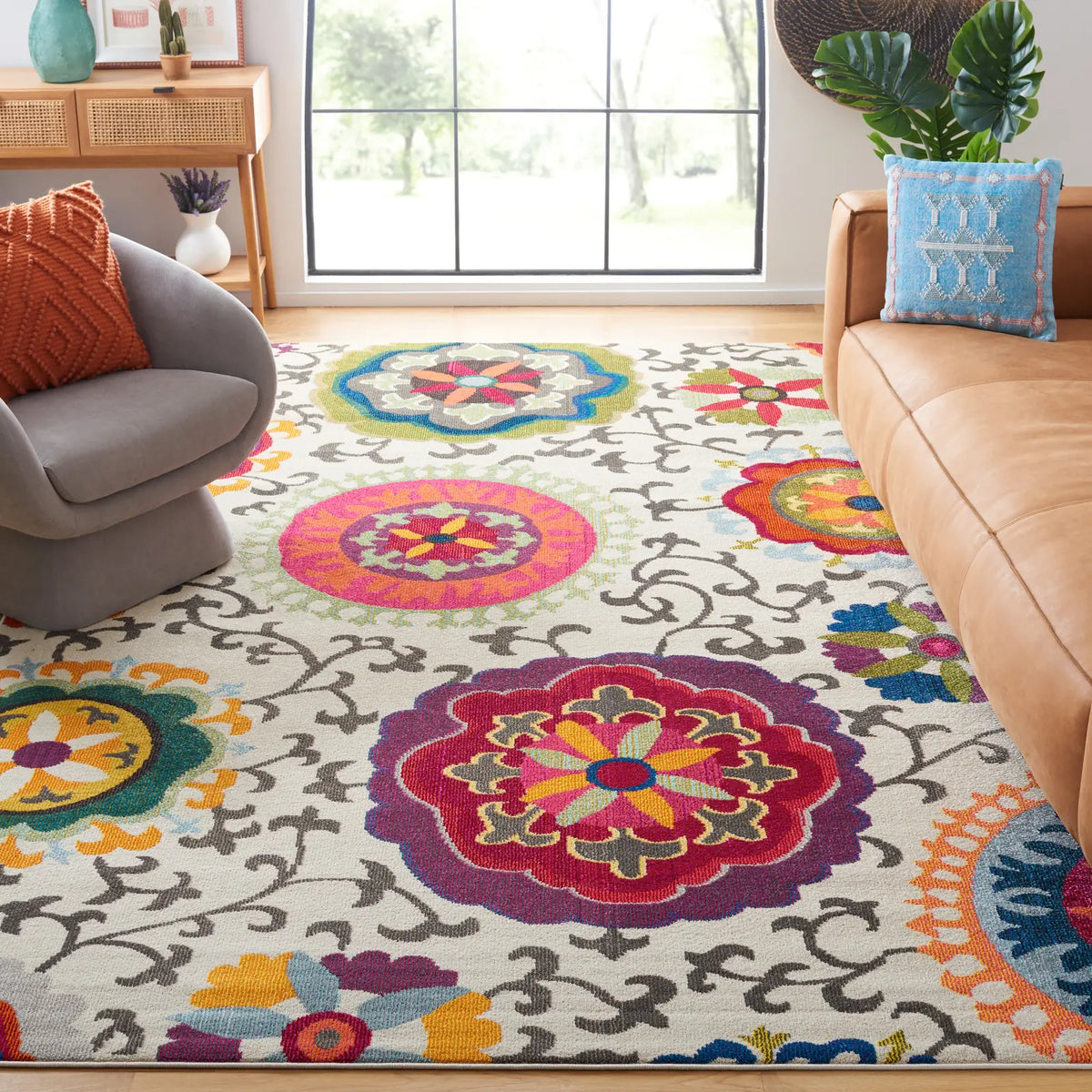 Safavieh Monaco 10'-0" x 14'-0" Rug in Ivory / Multi