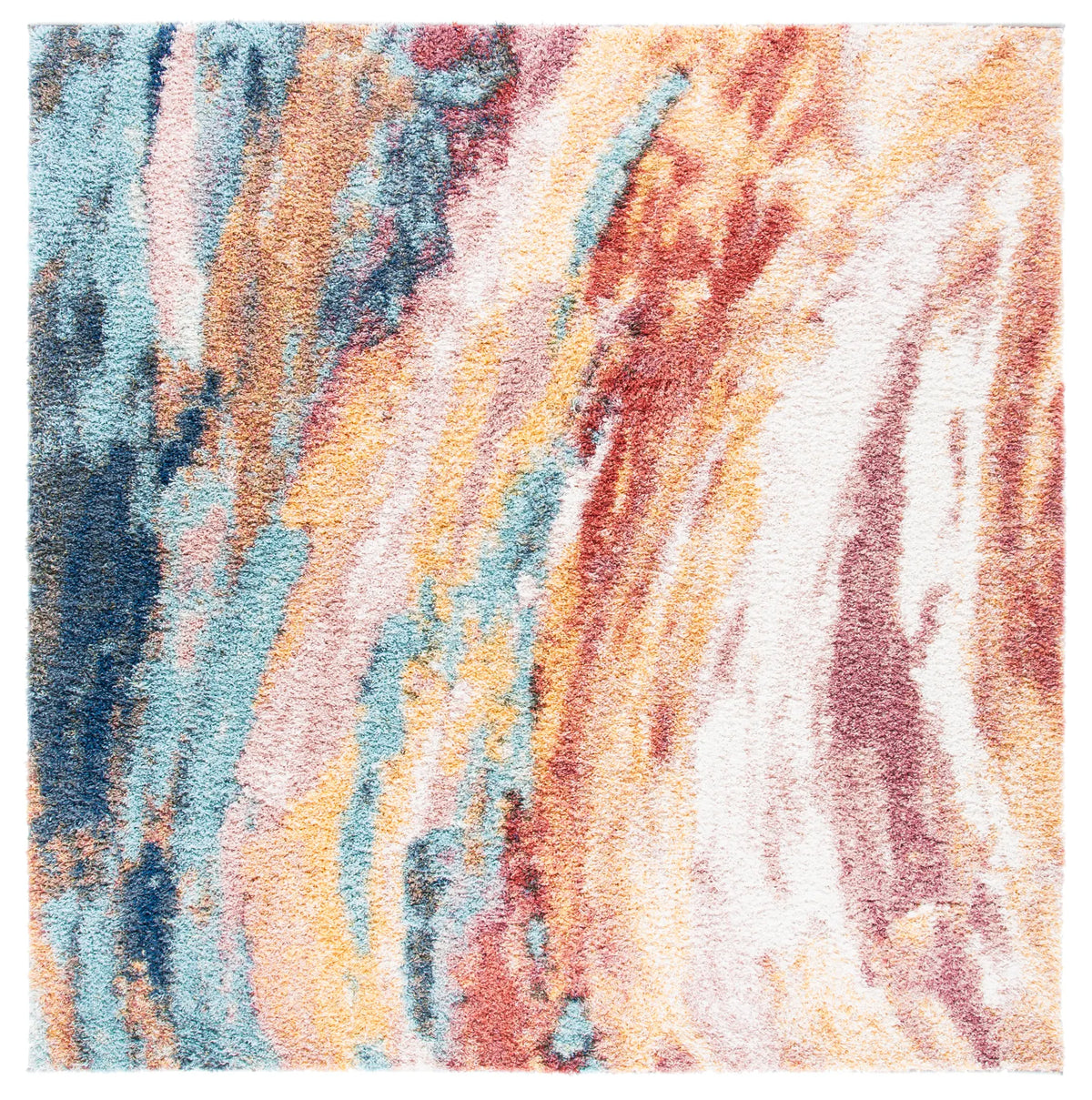 Safavieh Calista 6'-7" x 6'-7" Rug in Gold / Aqua