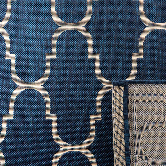 Safavieh Courtyard 5'-3" x 7'-7" Rug in Navy / Beige