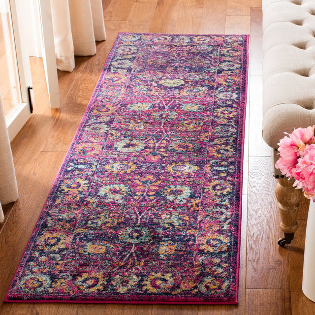 Safavieh Granada 2'-2" x 11'-0" Rug in Fuchsia / Multi