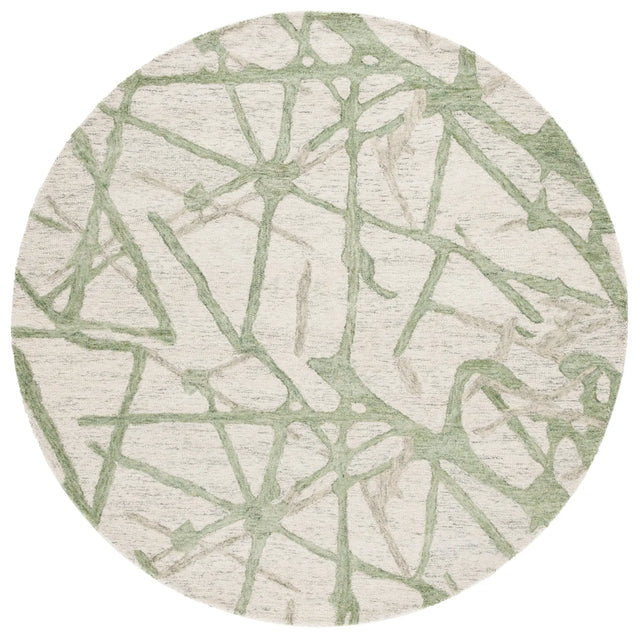 Safavieh Ebony 6'-0" x 6'-0" Rug in Ivory / Light Green
