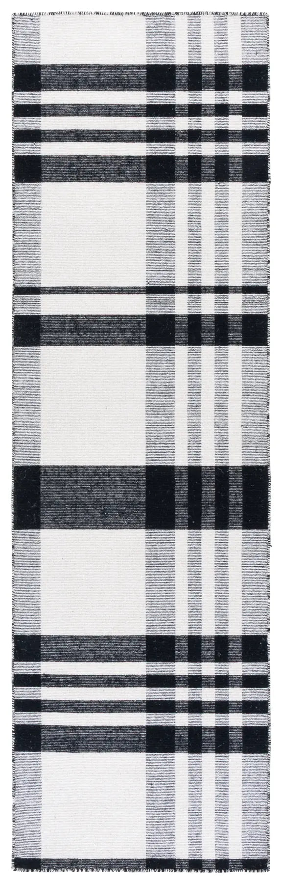 Safavieh Striped Kilim 2'-3" x 8'-0" Rug in Black / Ivory