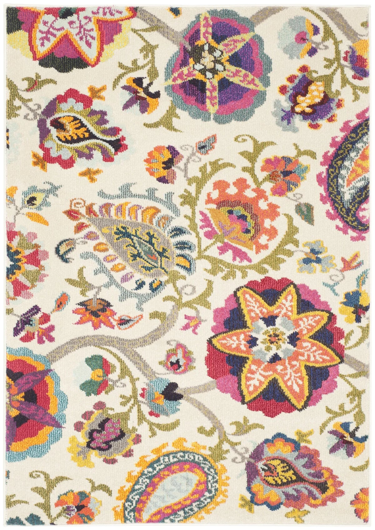 Safavieh Monaco 3'-0" x 5'-0" Rug in Ivory / Multi