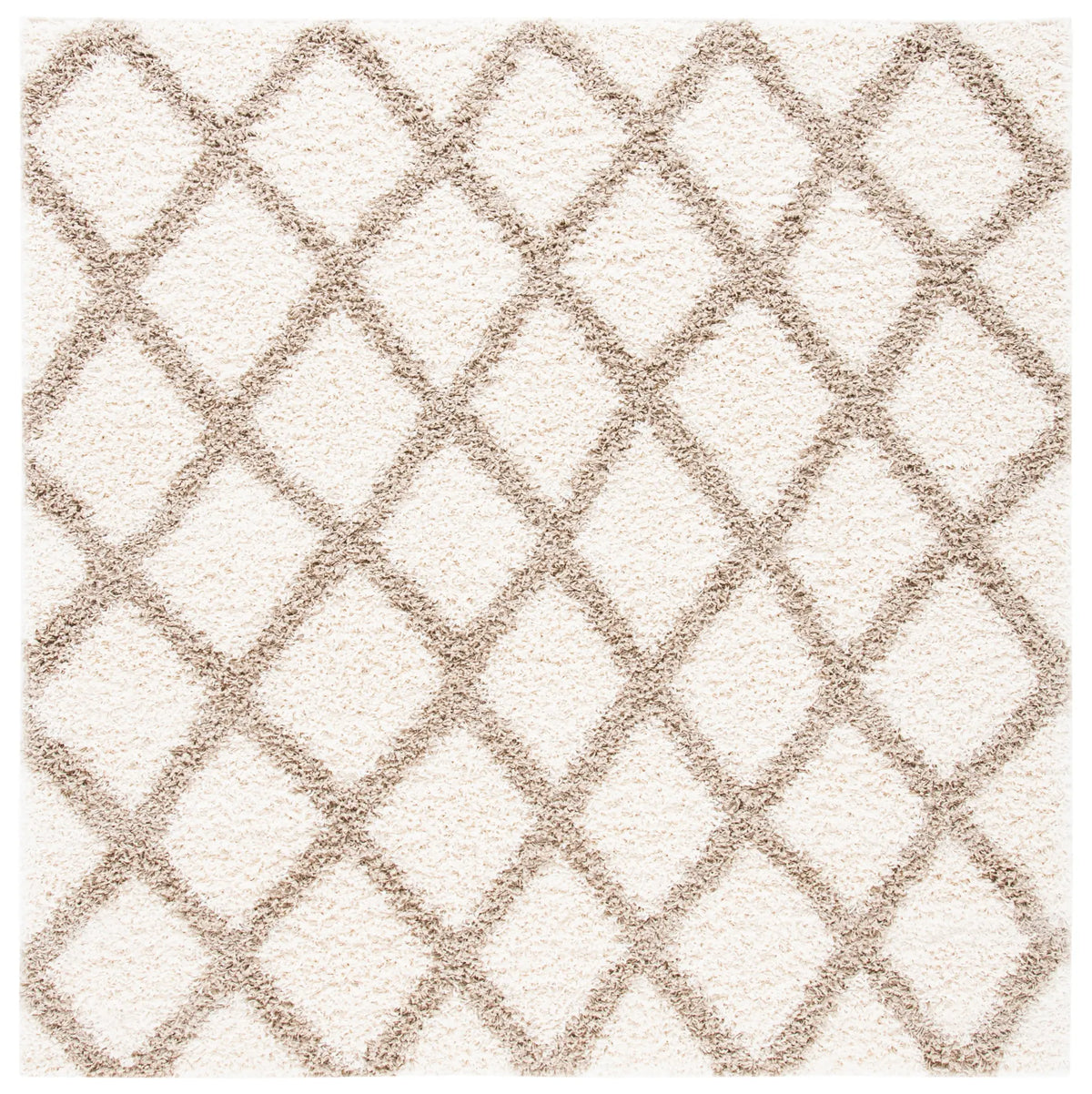 Safavieh Sgd-Dallas Shag 6'-0" x 6'-0" Rug in Ivory / Beige