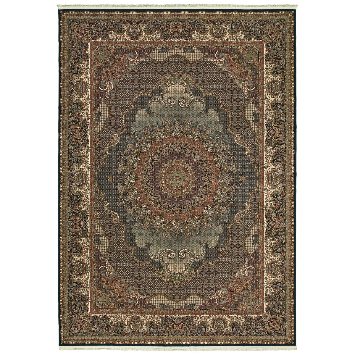 Oriental Weavers Sphinx Masterpiece 5330B Blue / Red Rugs - main flat