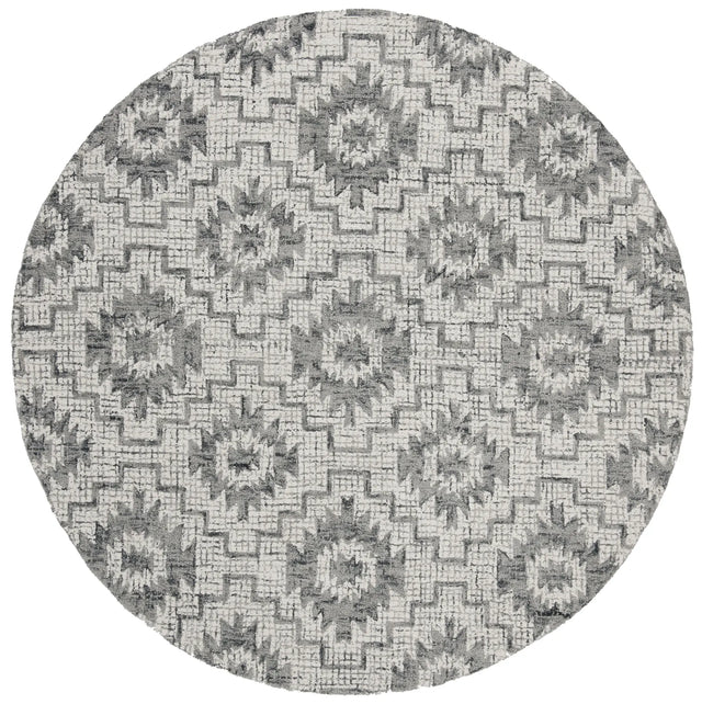 Safavieh Abstract 6'-0" x 6'-0" Rug in Ivory / Dark Grey