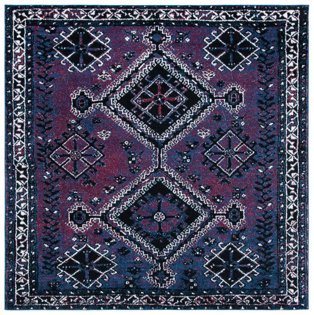 Safavieh Vintage Hamadan 6'-7" x 6'-7" Rug in Purple / Black