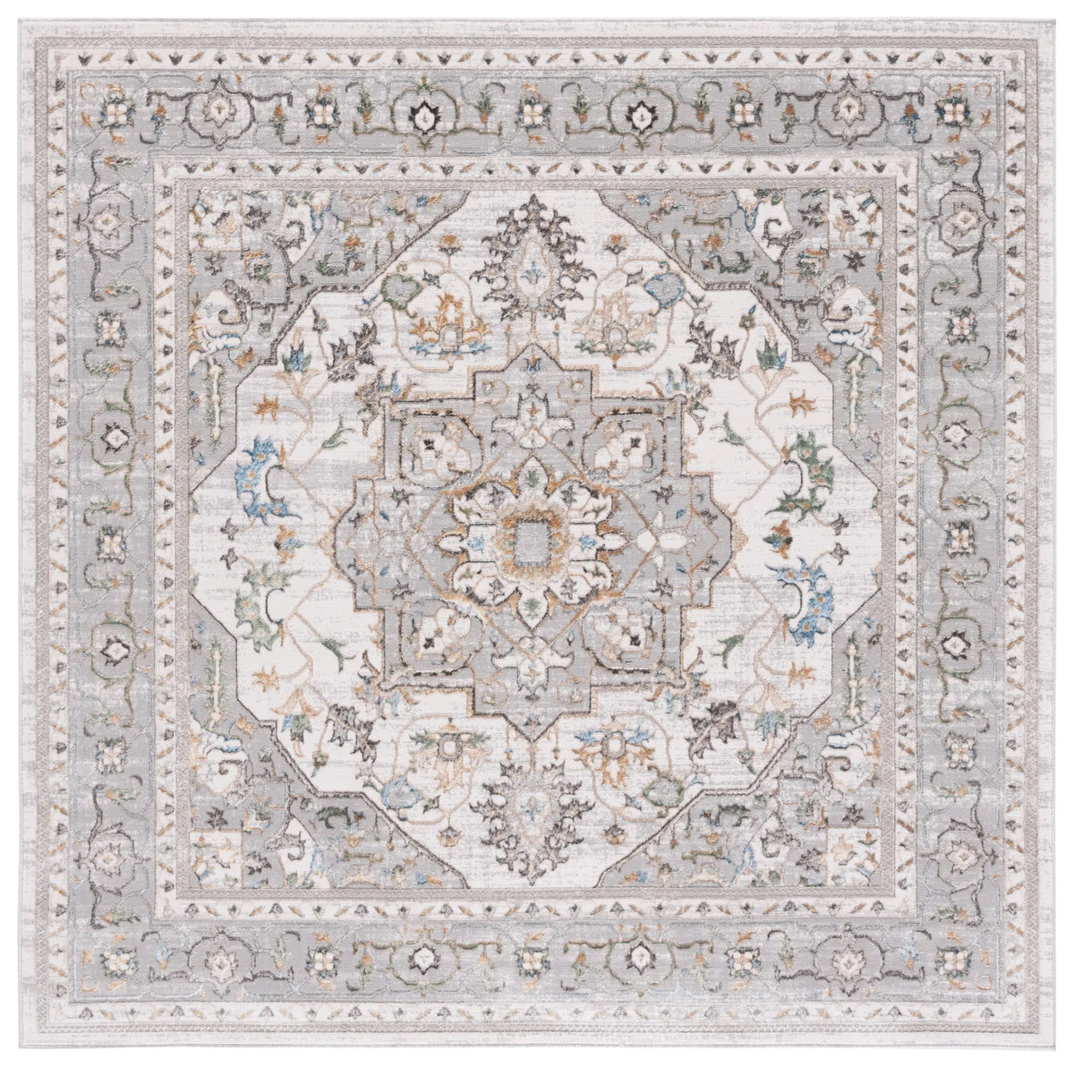 Safavieh Bel Air 6'-7" x 6'-7" Rug in Grey / Light Grey