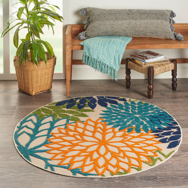 Nourison Aloha ALH05 Machine Made Multicolor Rug