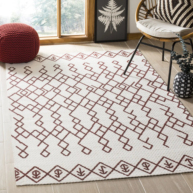 Safavieh Cedar Brook 4'-0" x 6'-0" Rug in Ivory / Rust