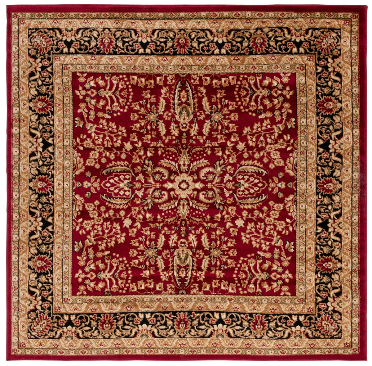 Safavieh Lyndhurst 6'-0" x 6'-0" Rug in Red / Black