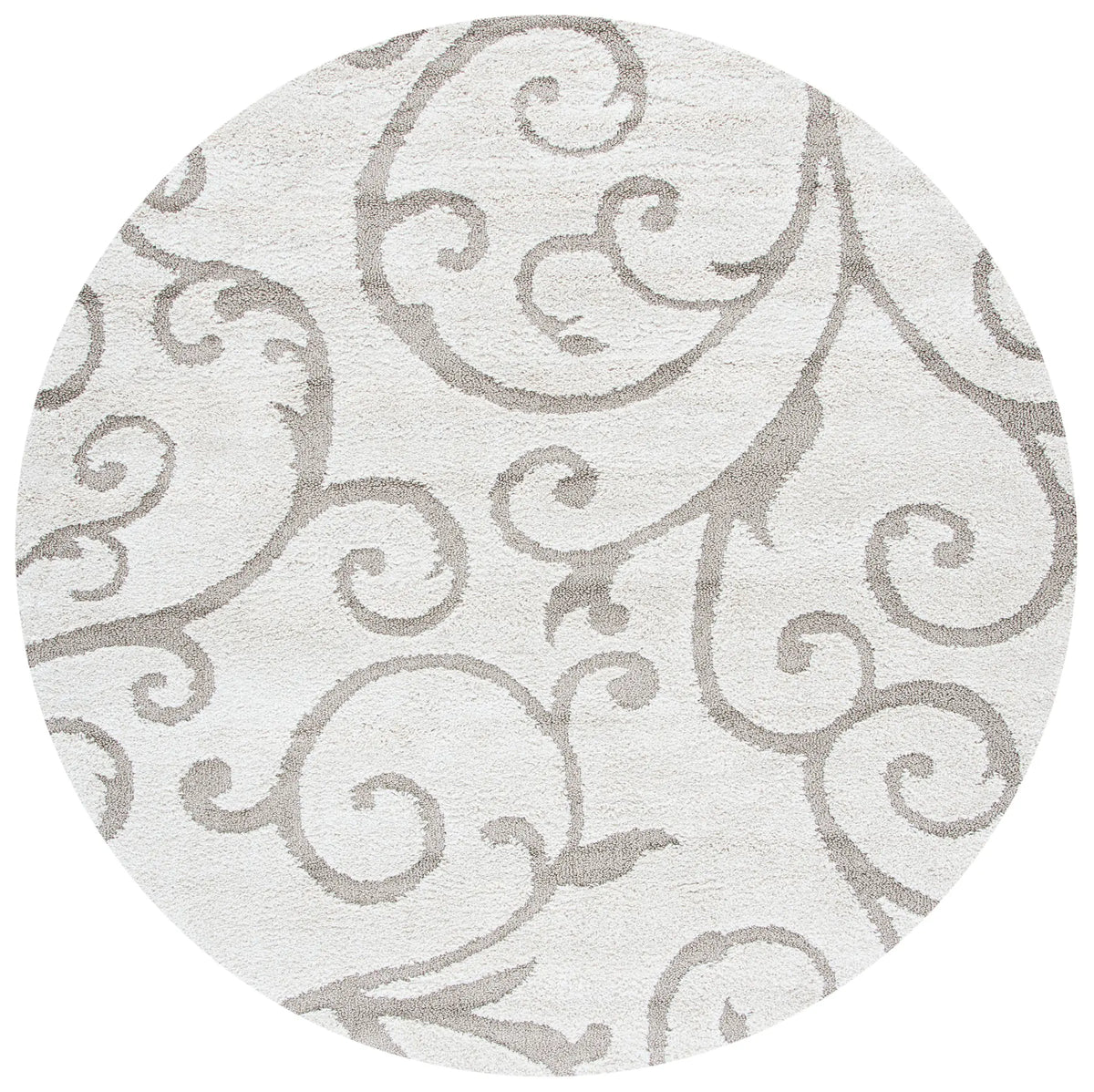 Safavieh Florida Shag 5'-0" x 5'-0" Rug in Ivory / Beige