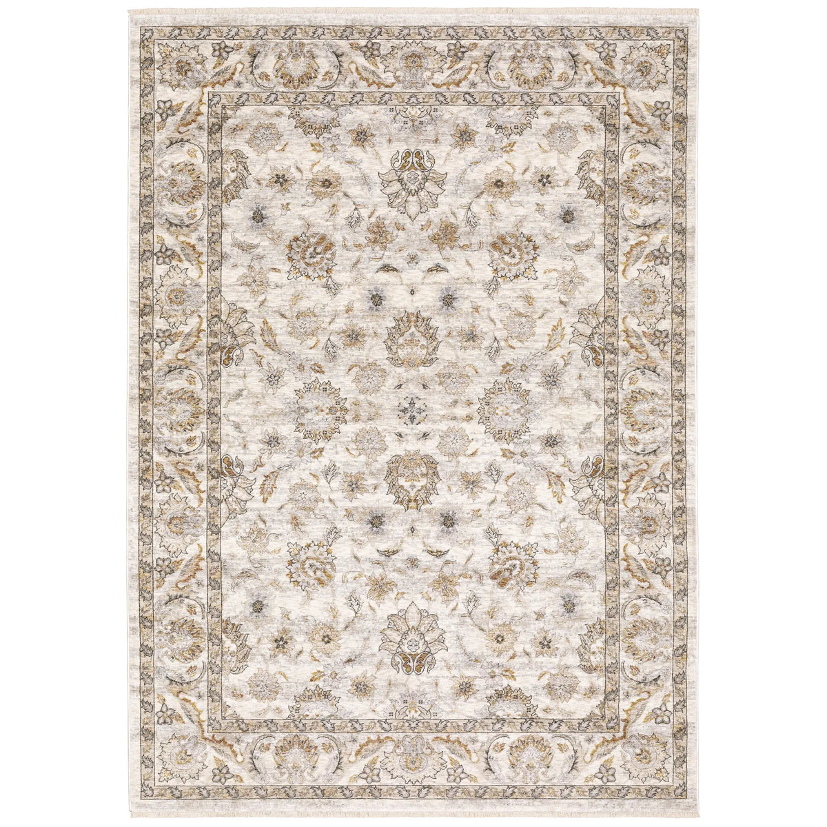 Oriental Weavers Sphinx Maharaja 070W1 Ivory/Grey Rugs - main flat
