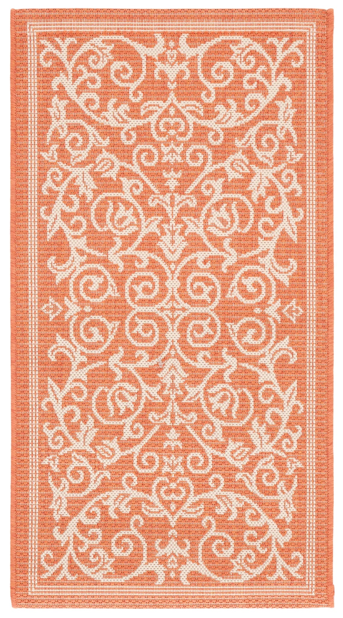 Safavieh Courtyard 2'-0" x 3'-7" Rug in Terracotta / Natural