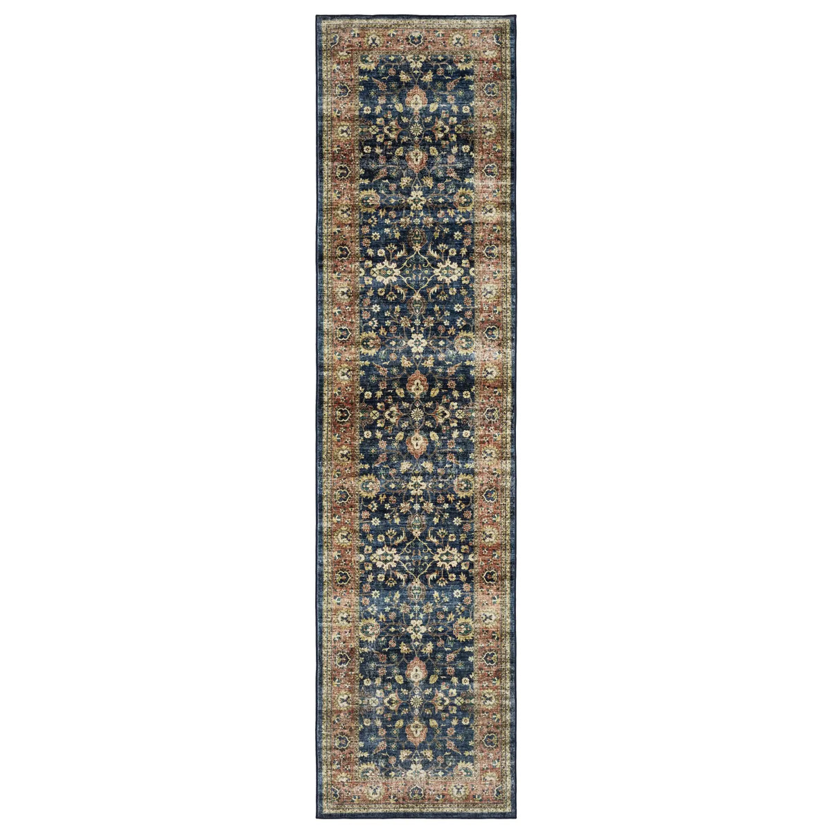 Oriental Weavers Sphinx Sumter Sum04 Blue/ Rust Rug - runner