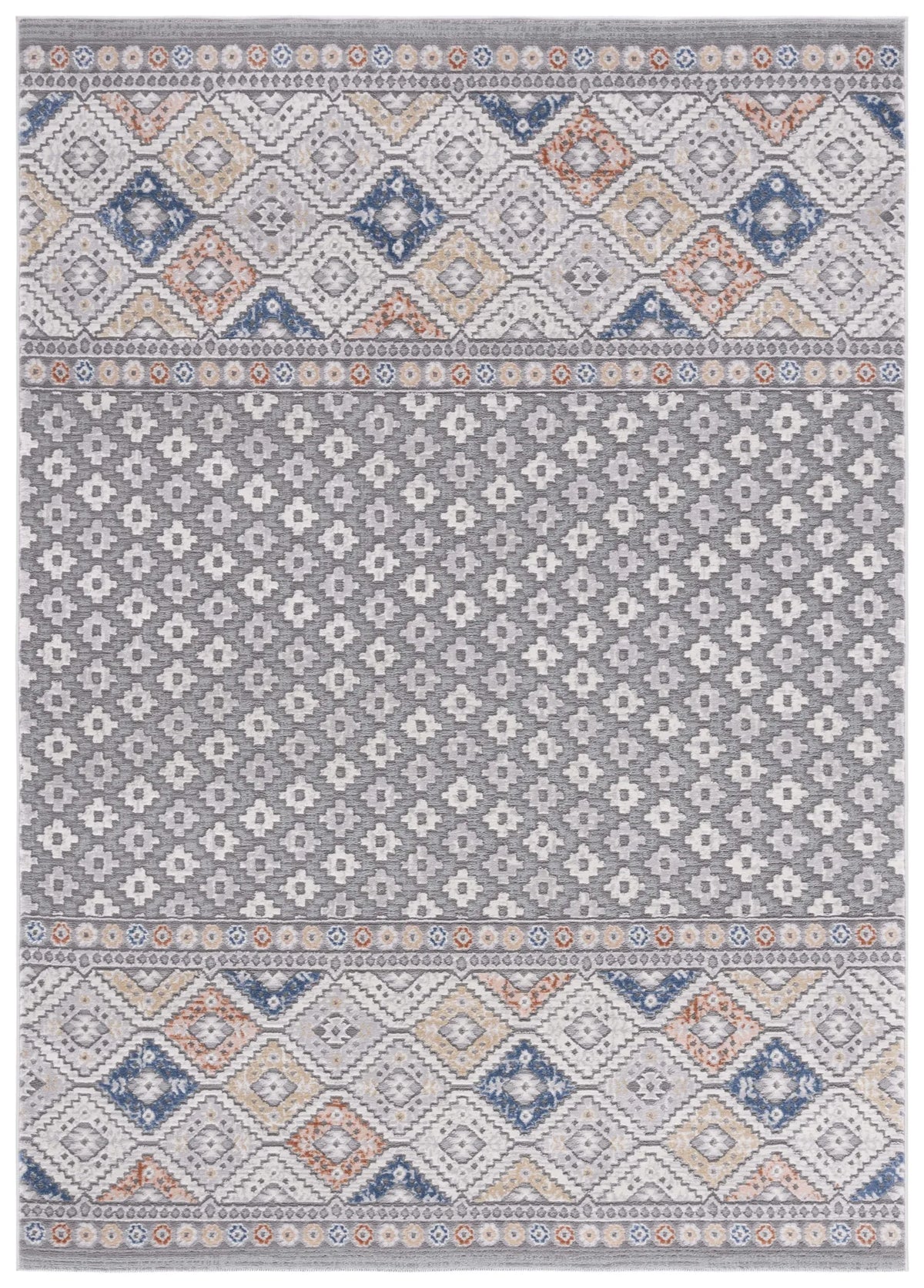 Safavieh Eternal 4'-0" x 6'-0" Rug in Grey / Blue Rust