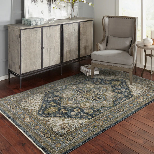 Oriental Weavers Sphinx Aberdeen 1144Q Blue/Blue Rugs - room scene