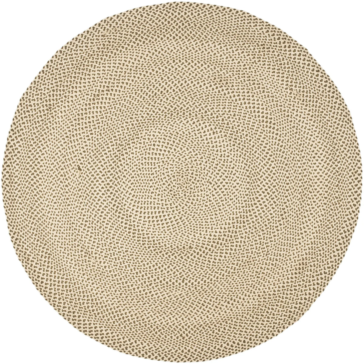 Safavieh Braided 6'-0" x 6'-0" Rug in Beige / Brown