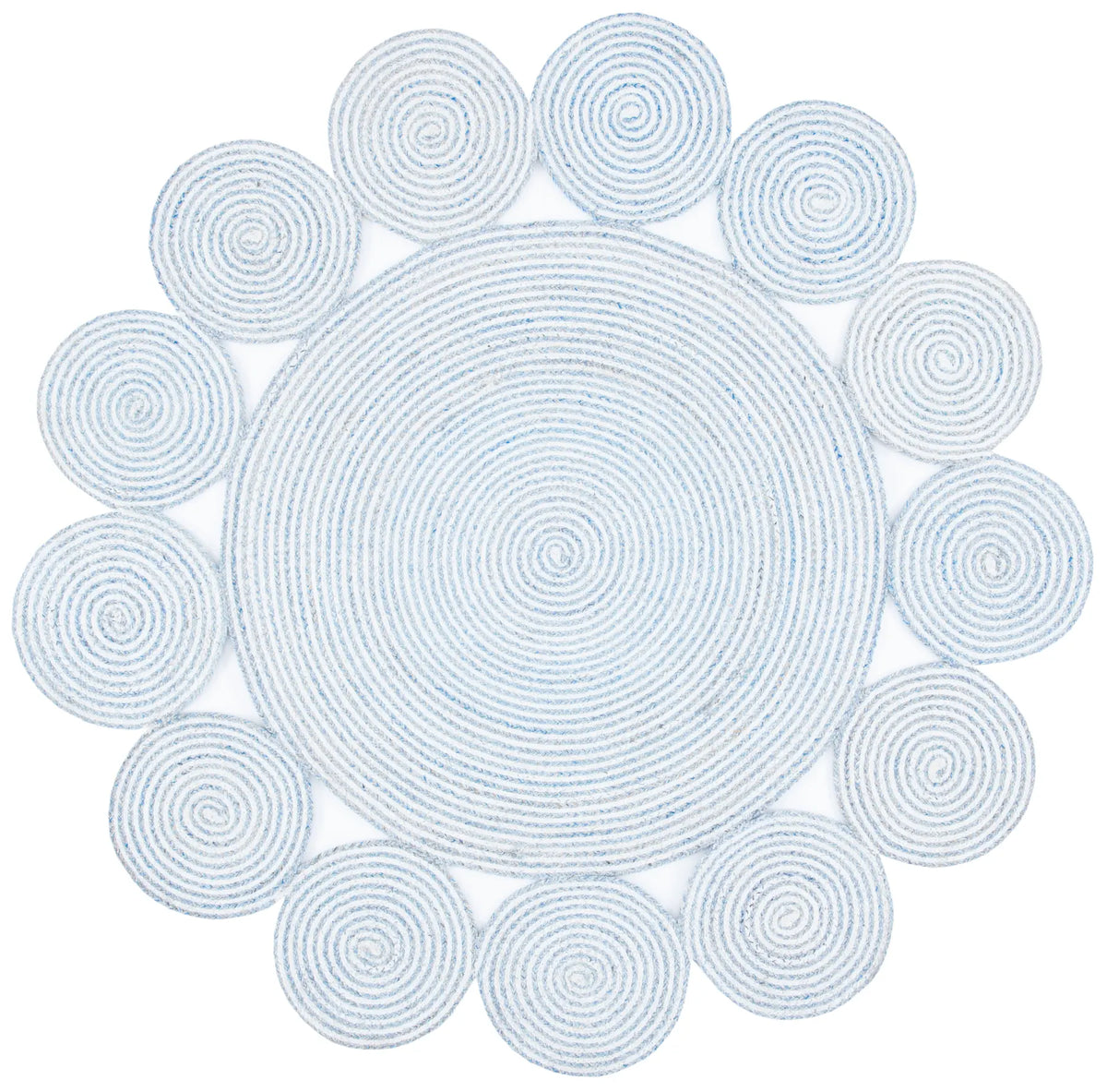 Safavieh Cape Cod 5'-0" x 5'-0" Rug in Blue / Ivory